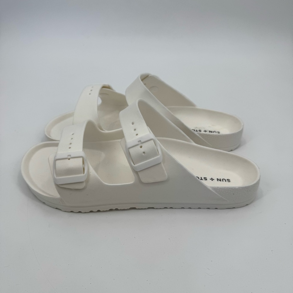 Sun + Stone Men's White Jude Slip-On Sandals Size US 12 - Picture 4 of 9